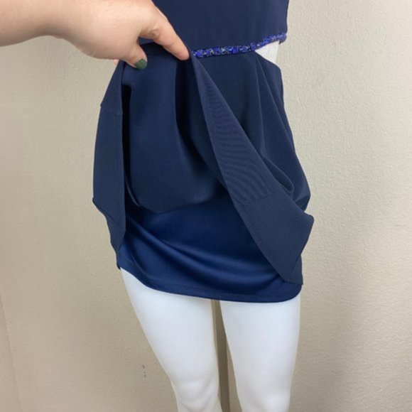 TOPSHOP Side Cutout Dress w/ Beading Waistline - 4 - Picture 3 of 5